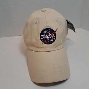 NASA Adjustable Hat Beige NASA Logo By Prairie Mountain NEW with TAGs